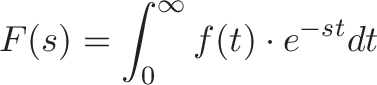 \displaystyle{
\energy F(
\rate s
\energy )
\project = \int_0^\infty
\signal f(t)
\project \cdot
\spiral e^{-
\rate s
\spiral t}
\project dt
}