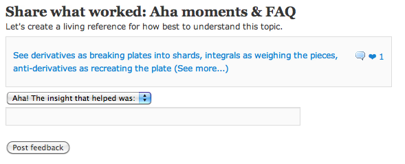 Aha widget Site Update: Ahas and FAQs for articles