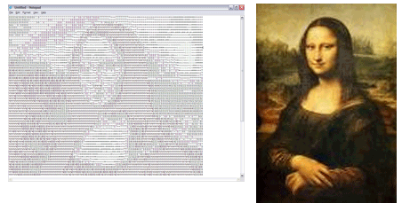 mona lisa ascii data